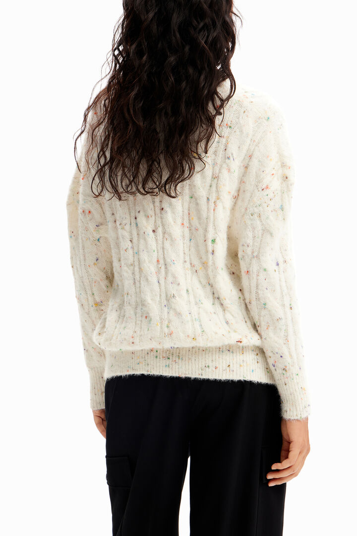 Oversize cable knit pullover | Desigual
