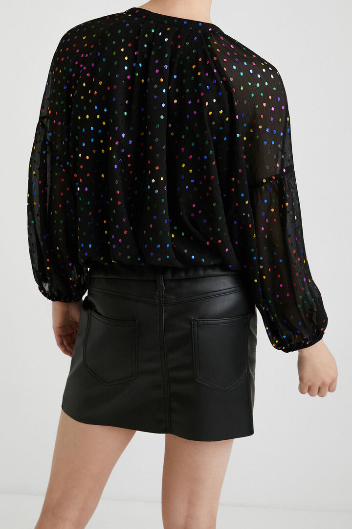 Blusa topos metalizados | Desigual