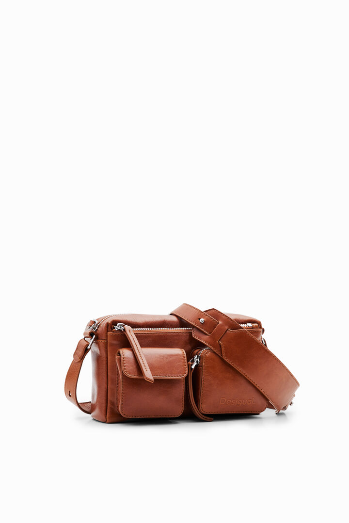 S leather pockets crossbody bag