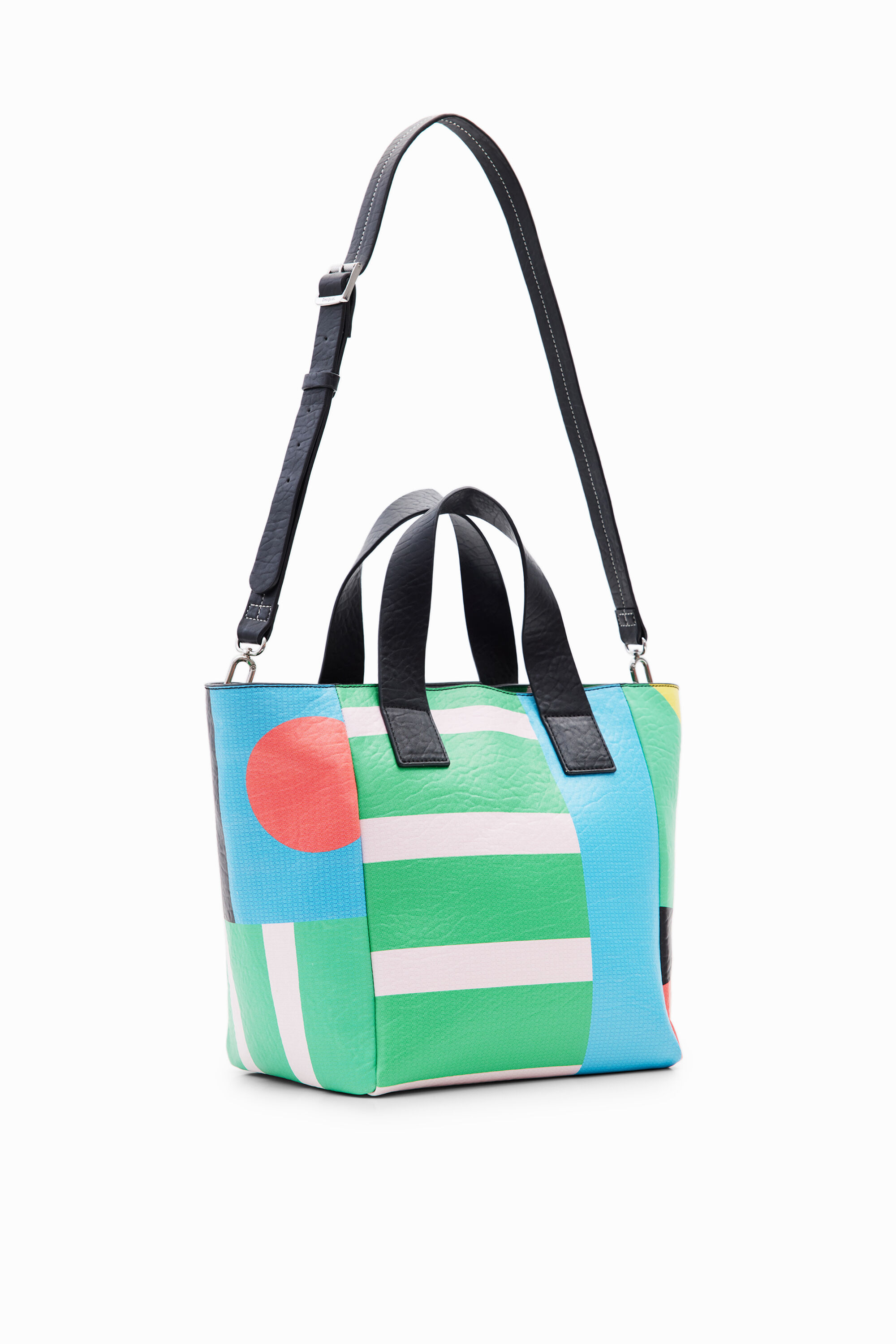 Desigual M Geometric Tote Bag In Material Finishes