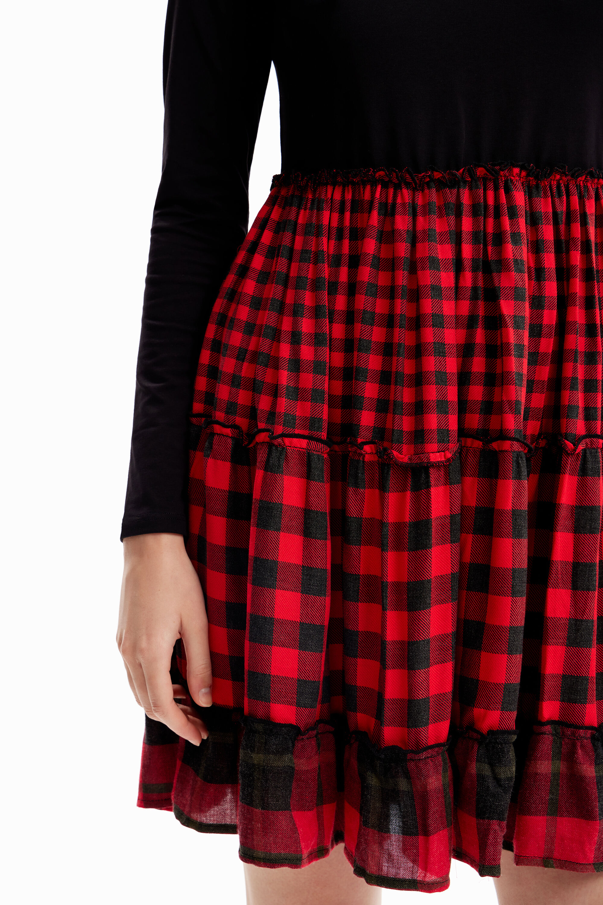 レディース チェック コンビネーション ショートワンピース I Desigual.com