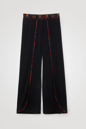 Long double layer trousers