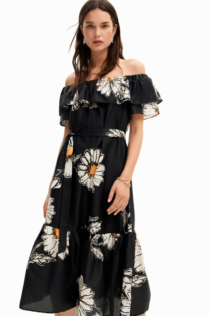 Daisy ruffle midi dress | Desigual