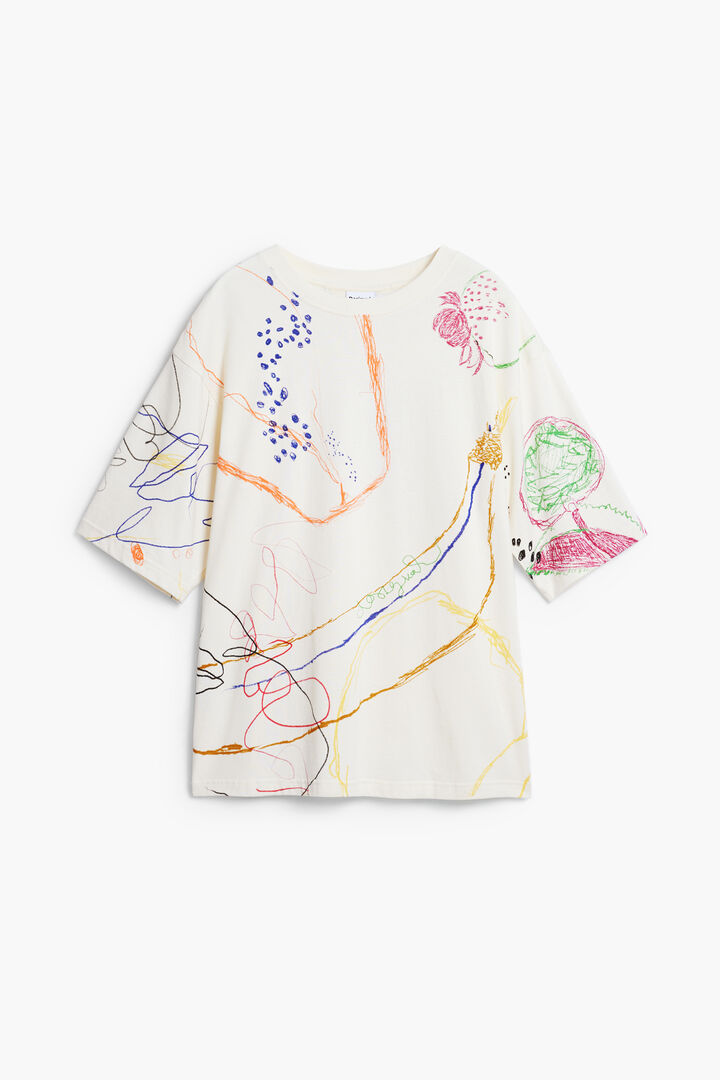 Short-sleeve T-shirt with strokes | Desigual