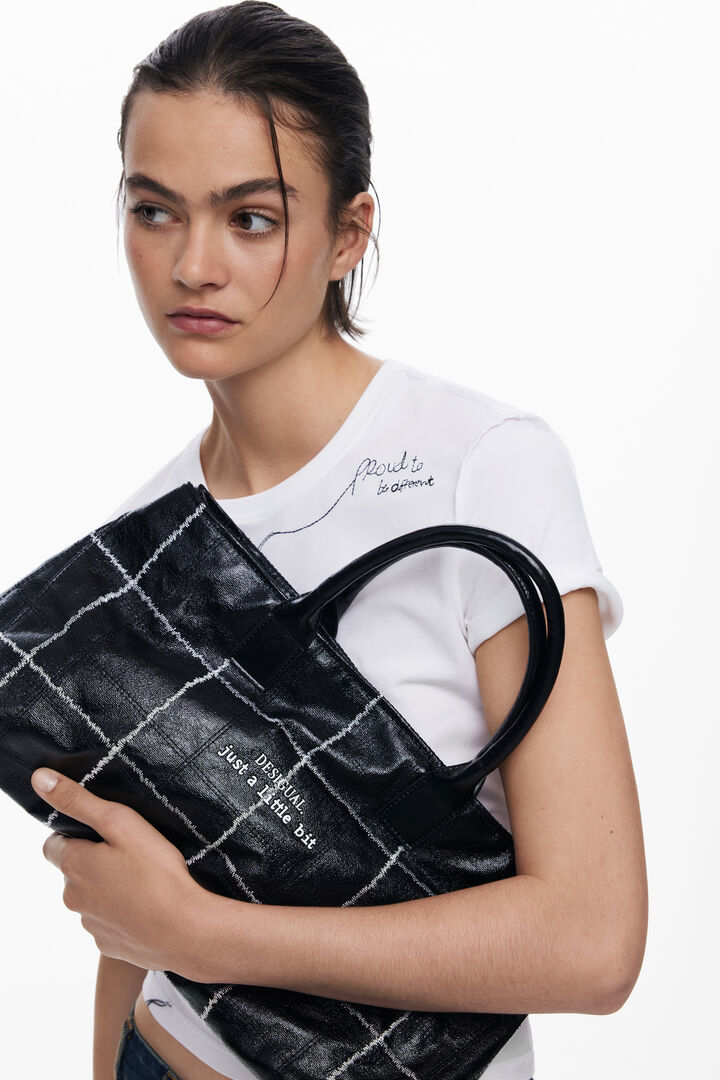 Bossa shopper brillant mitjana | Desigual