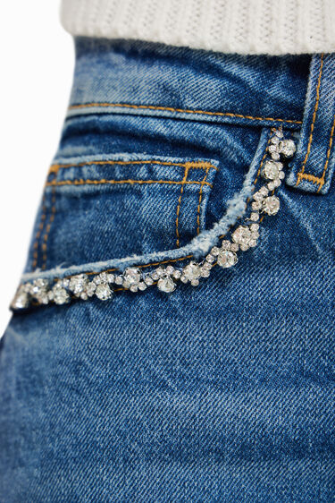 Raven jeans z  okrasnimi kamenčki | Desigual
