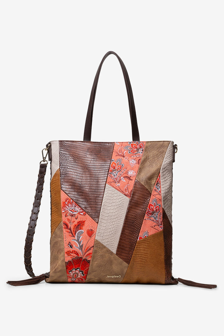 Bandolera patch floral y reptil | Desigual