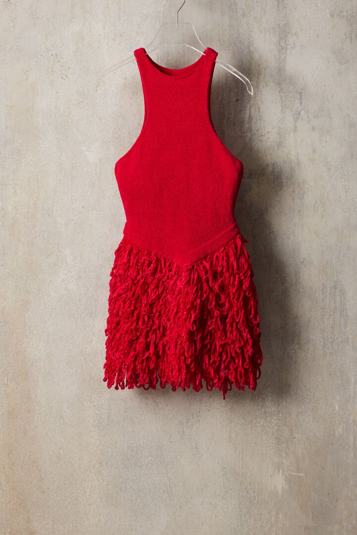 Vestido flecos studio