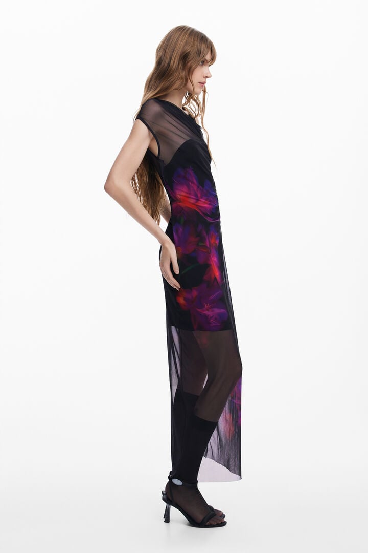Tulle flower dress | Desigual