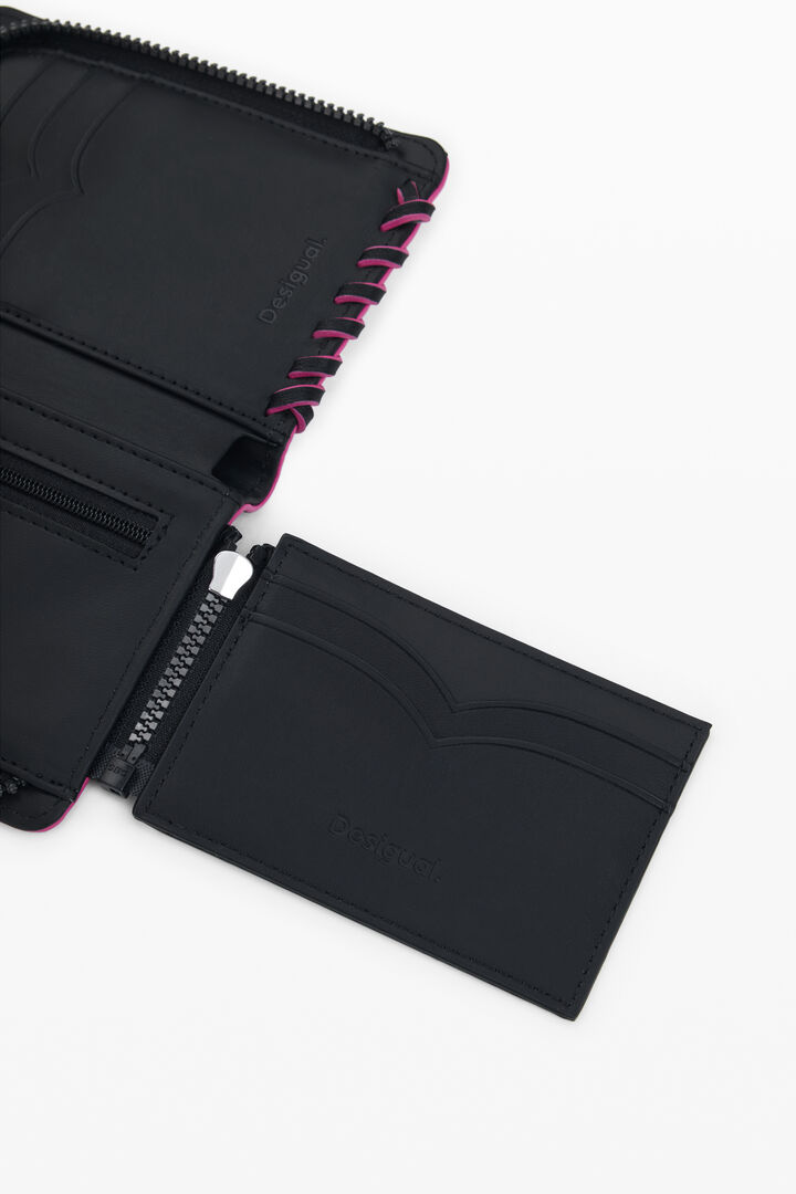 Small braided leather-effect wallet | Desigual