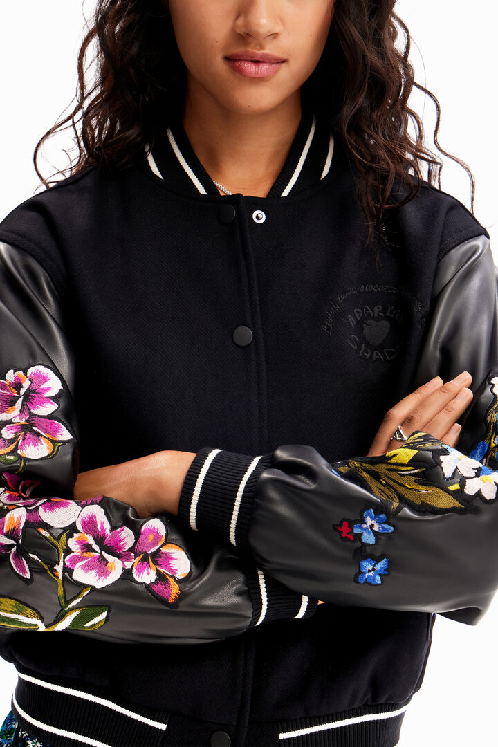 Bomber combinada lana flores | Desigual
