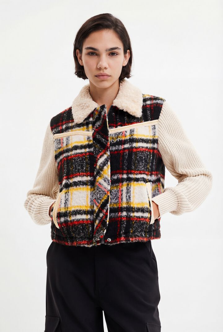 Fleece trucker jacket