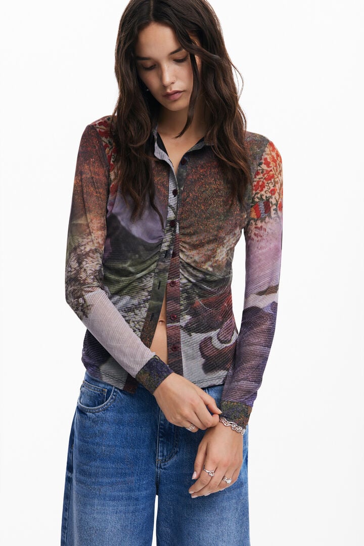 Camiseta manga larga bosque otoñal | Desigual