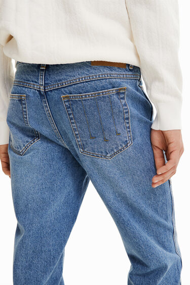 Straight jeans met patch | Desigual