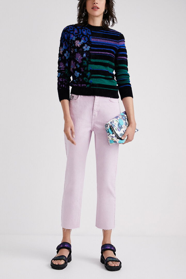 Jacquard finom kötött pulóver | Desigual