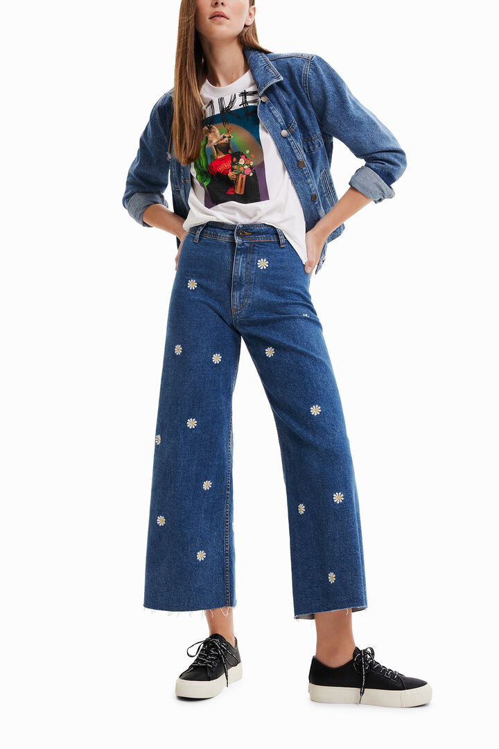 Daisy denim culottes