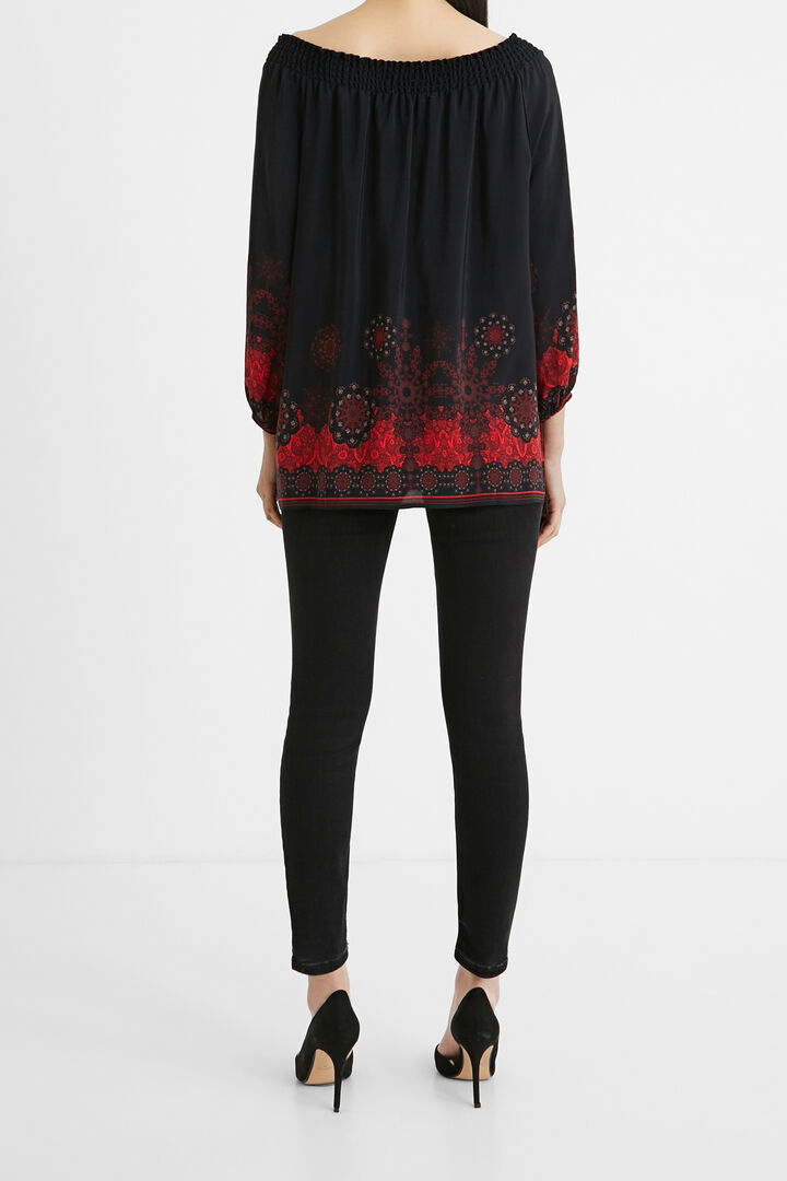 Blusa scollo a barca boho | Desigual