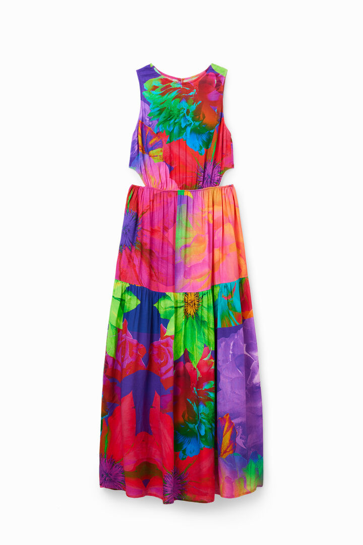 Abito lungo cut-out floreale | Desigual
