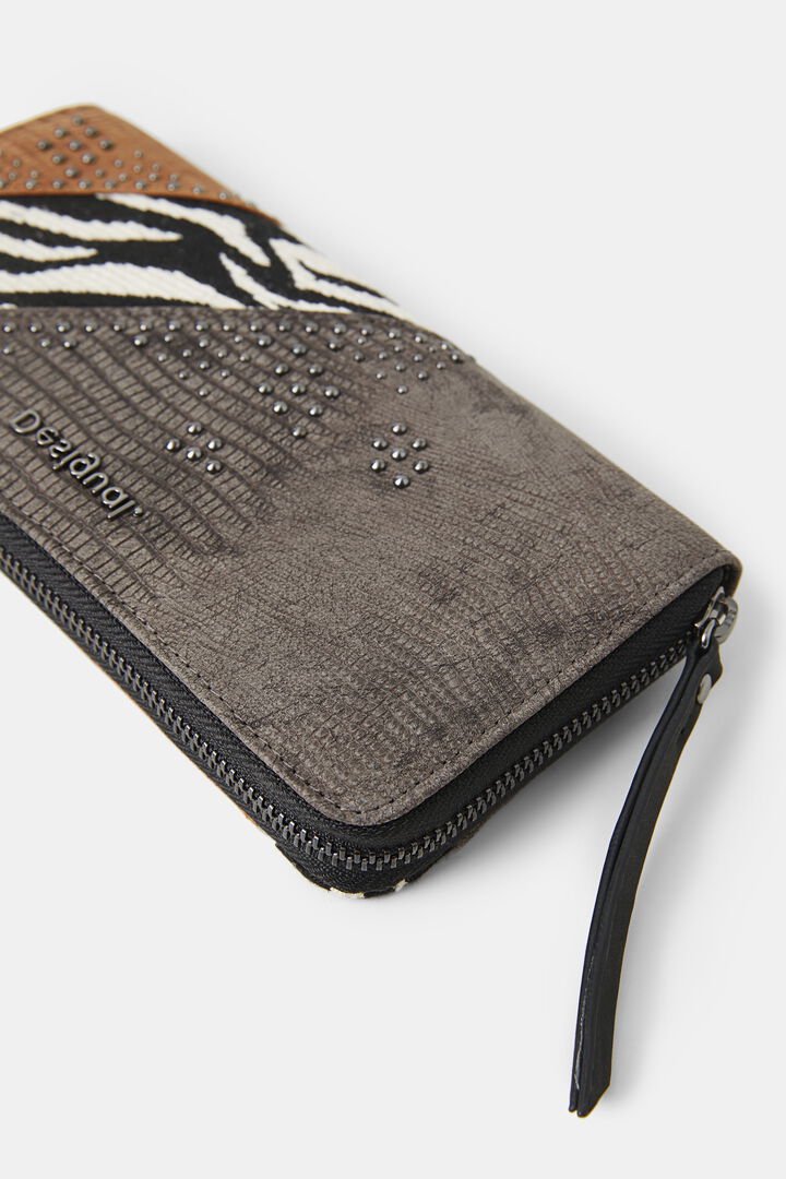 Längliches Portemonnaie Zebramuster | Desigual