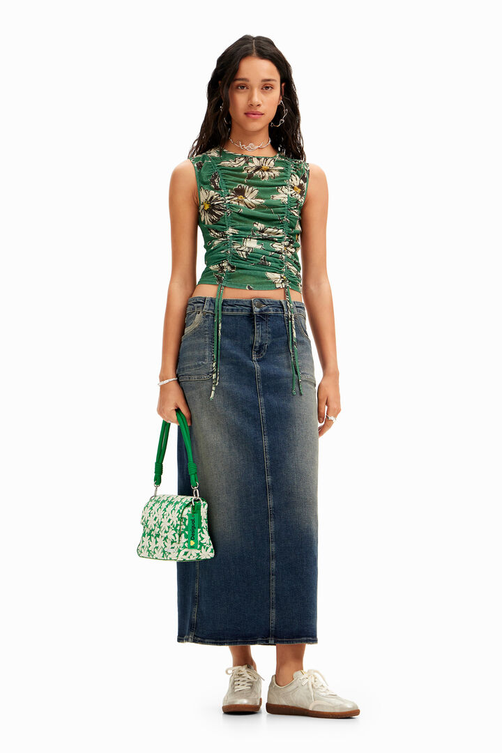 Falda midi denim | Desigual