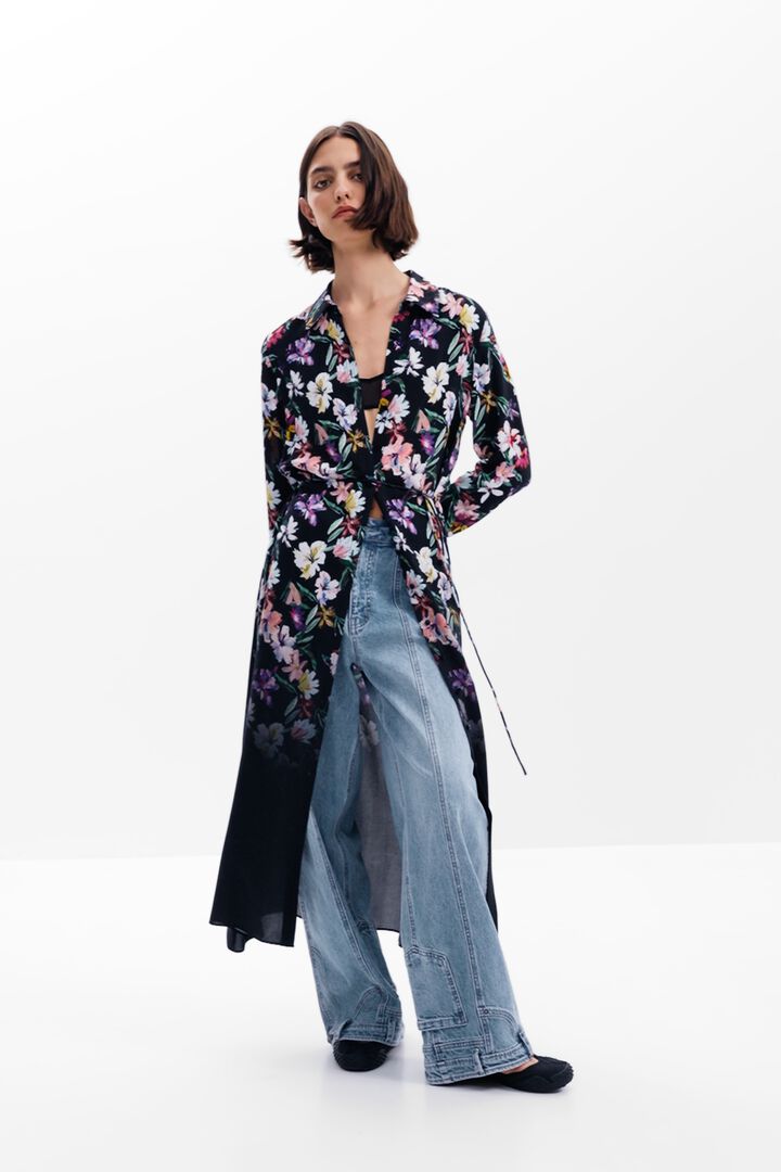Hemdblusenkleid mit Blumenverlauf | Desigual