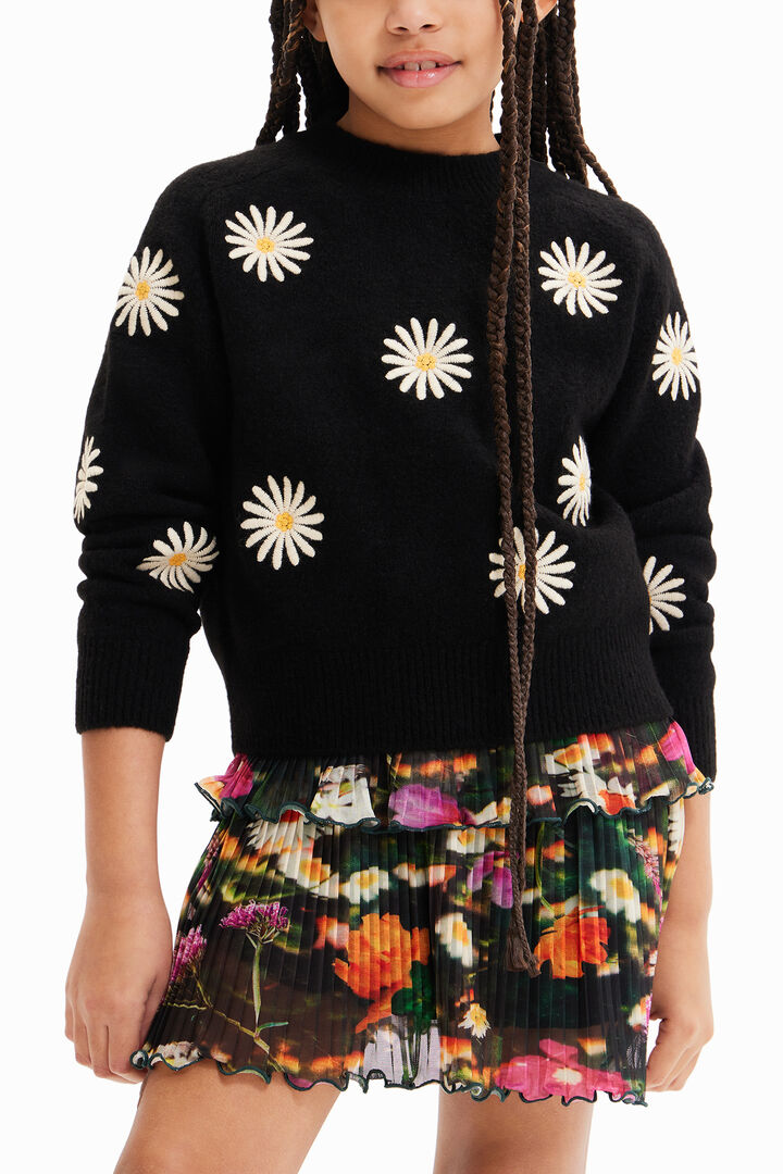 Maglia fiori ricamata | Desigual