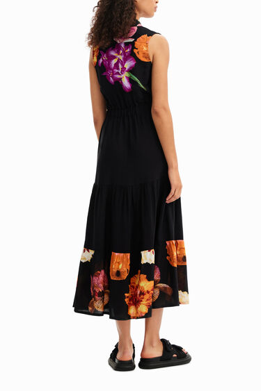 Vestido largo camisero flores M. Christian Lacroix | Desigual