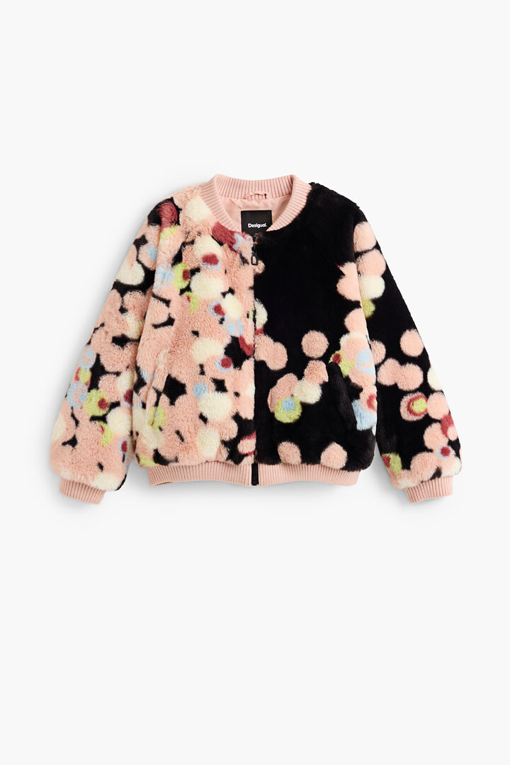 bomber jacket flowers girl