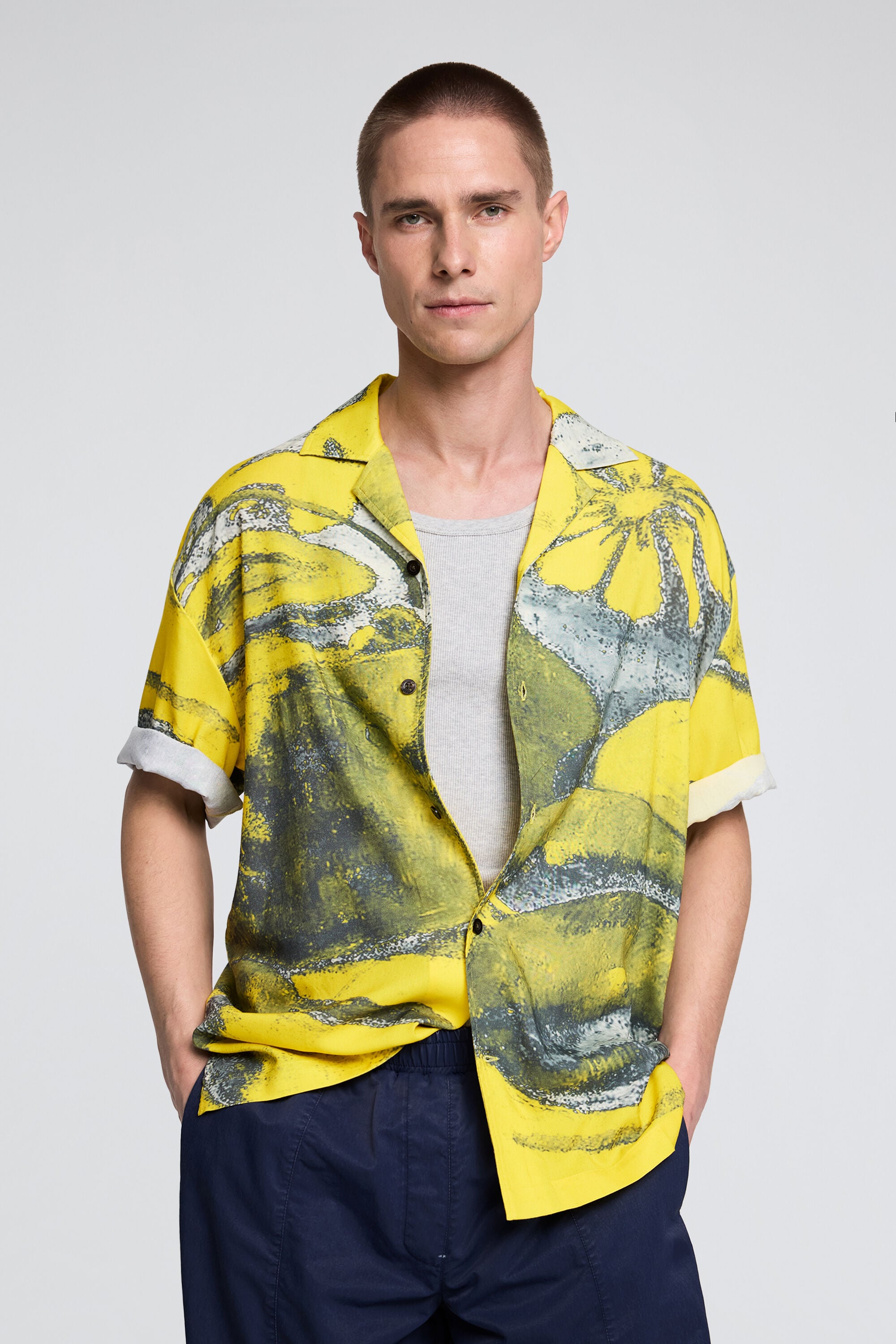 Geruit bedrukte blouse