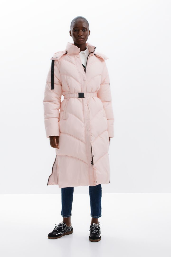Pink padded coat | Desigual