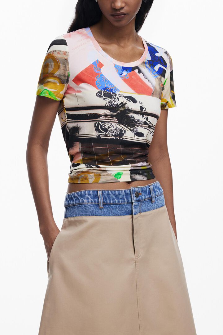 Collage print T-shirt