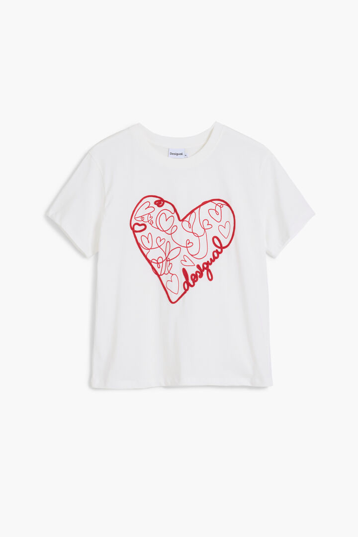 Camiseta cordón corazones | Desigual