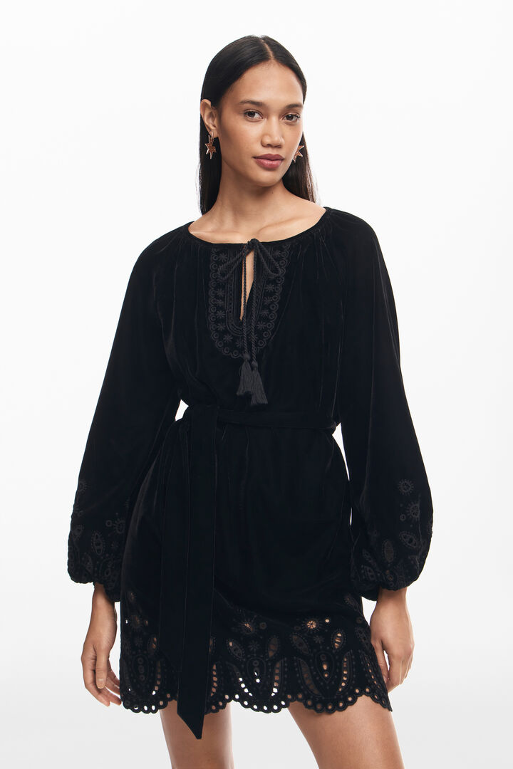 Embroidered mini dress | Desigual