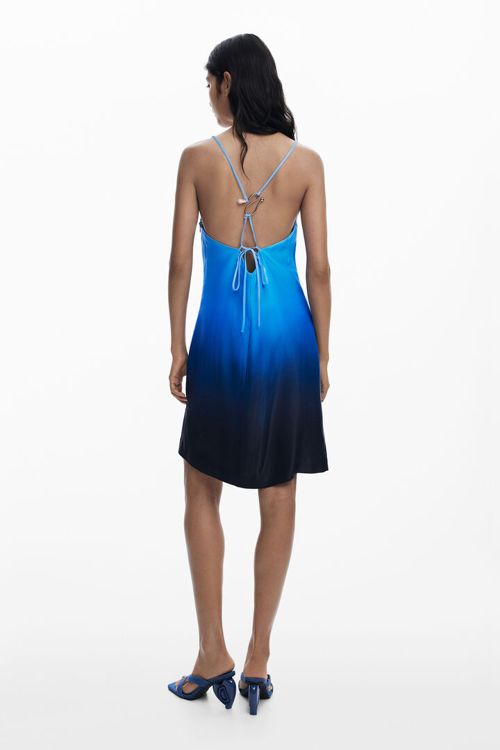Gradient spaghetti strap short dress | Desigual