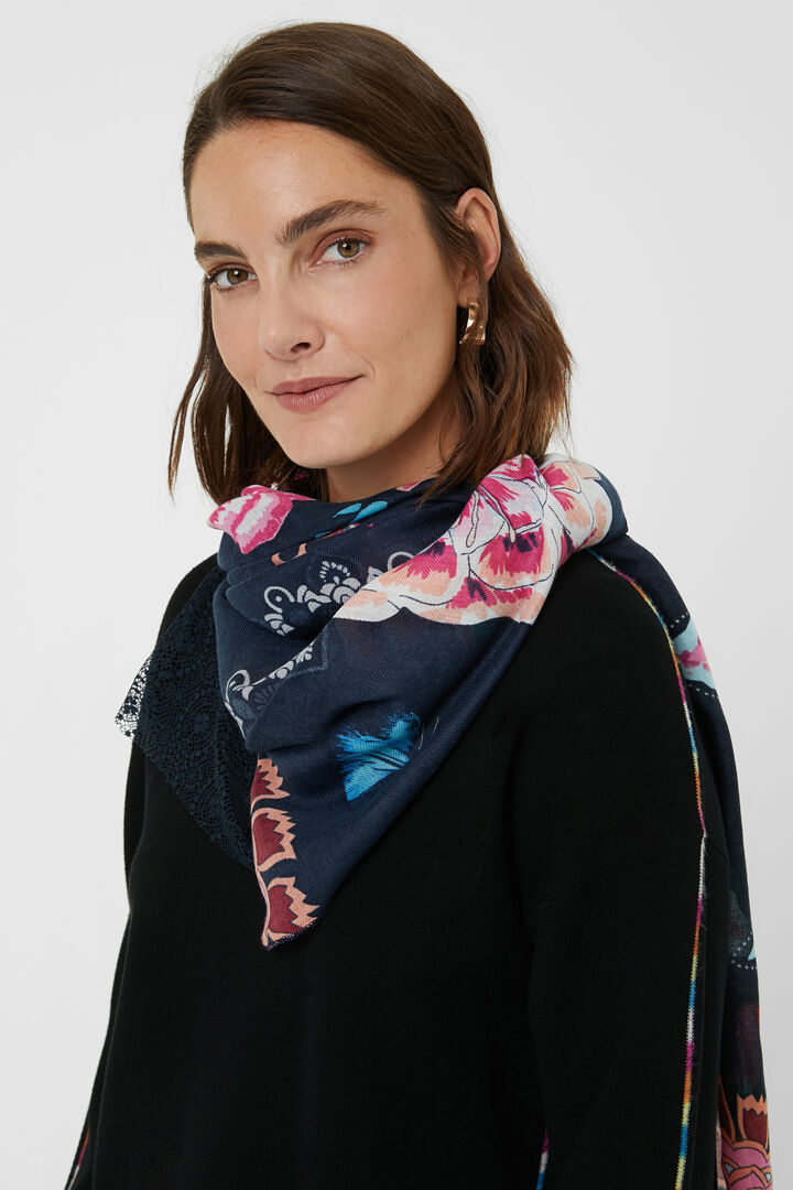 Foulard rettangolare stampa doppia | Desigual