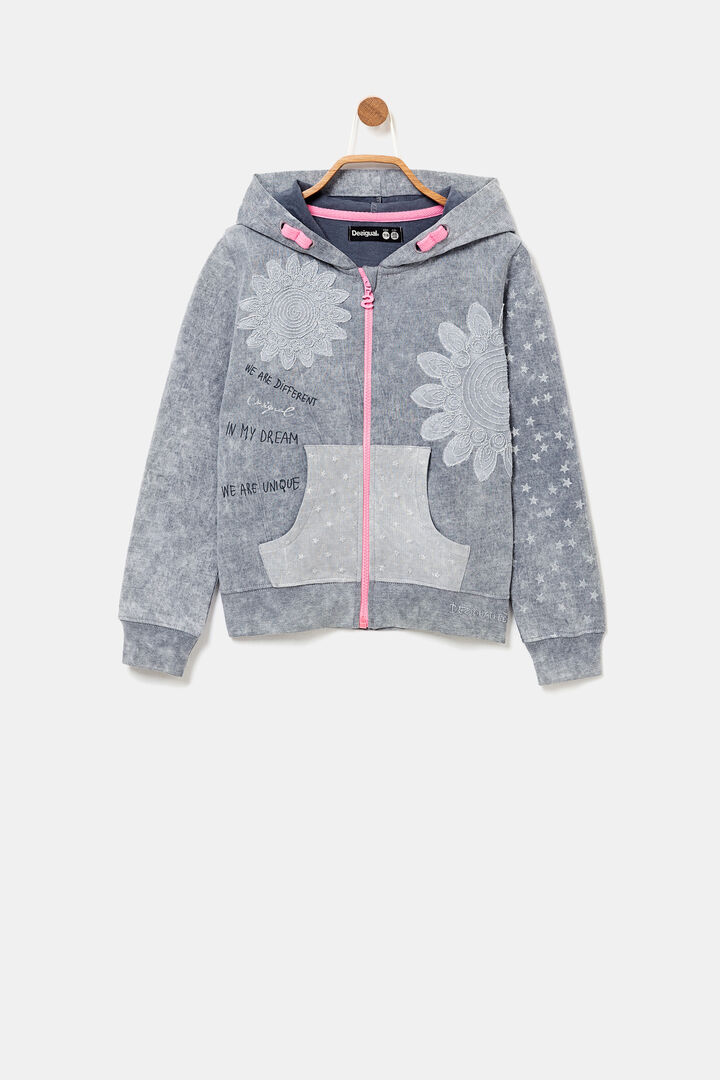 Hooded sweatshirt jacket | Desigual