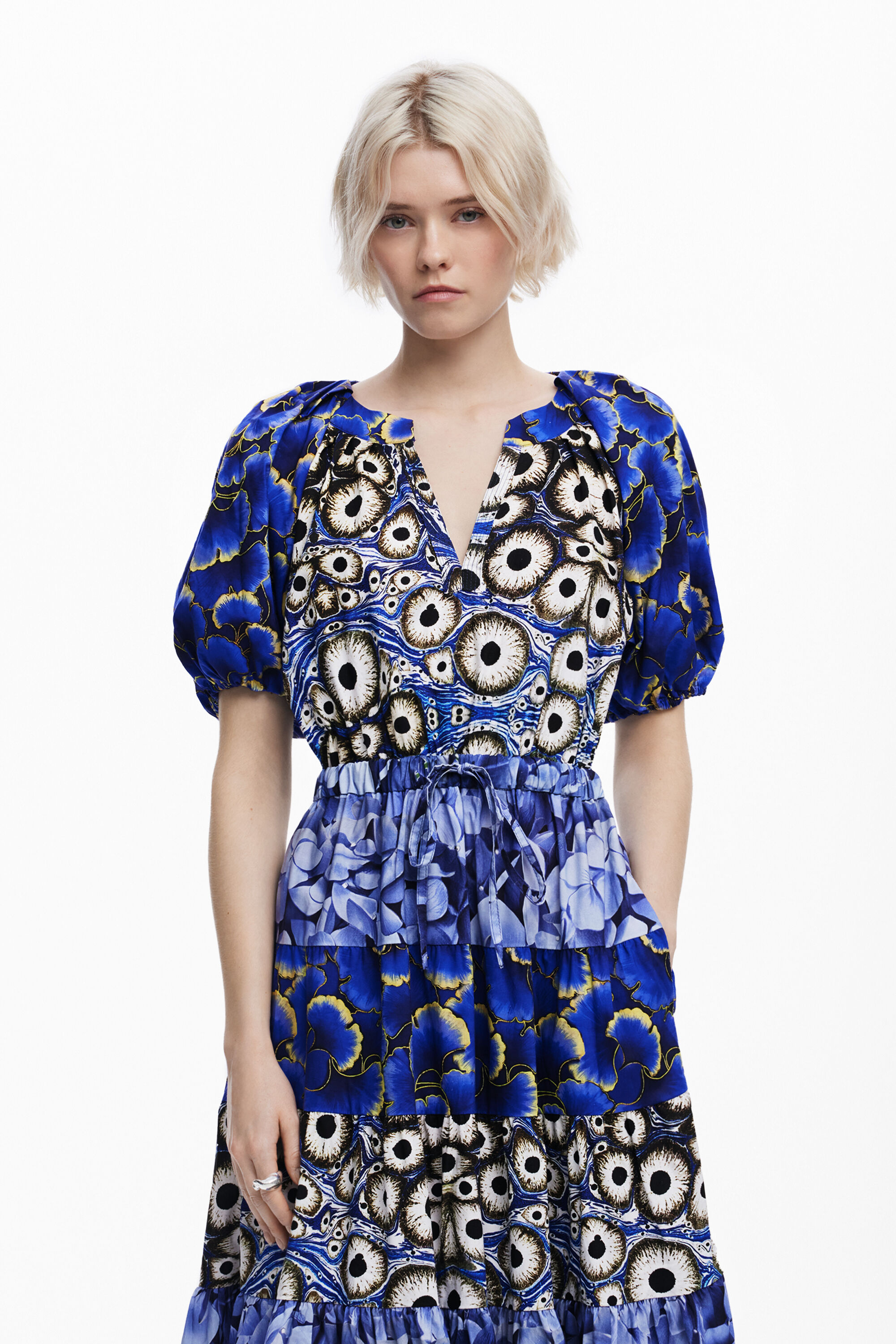 Desigual Cell Dress M. Christian Lacroix In Blue