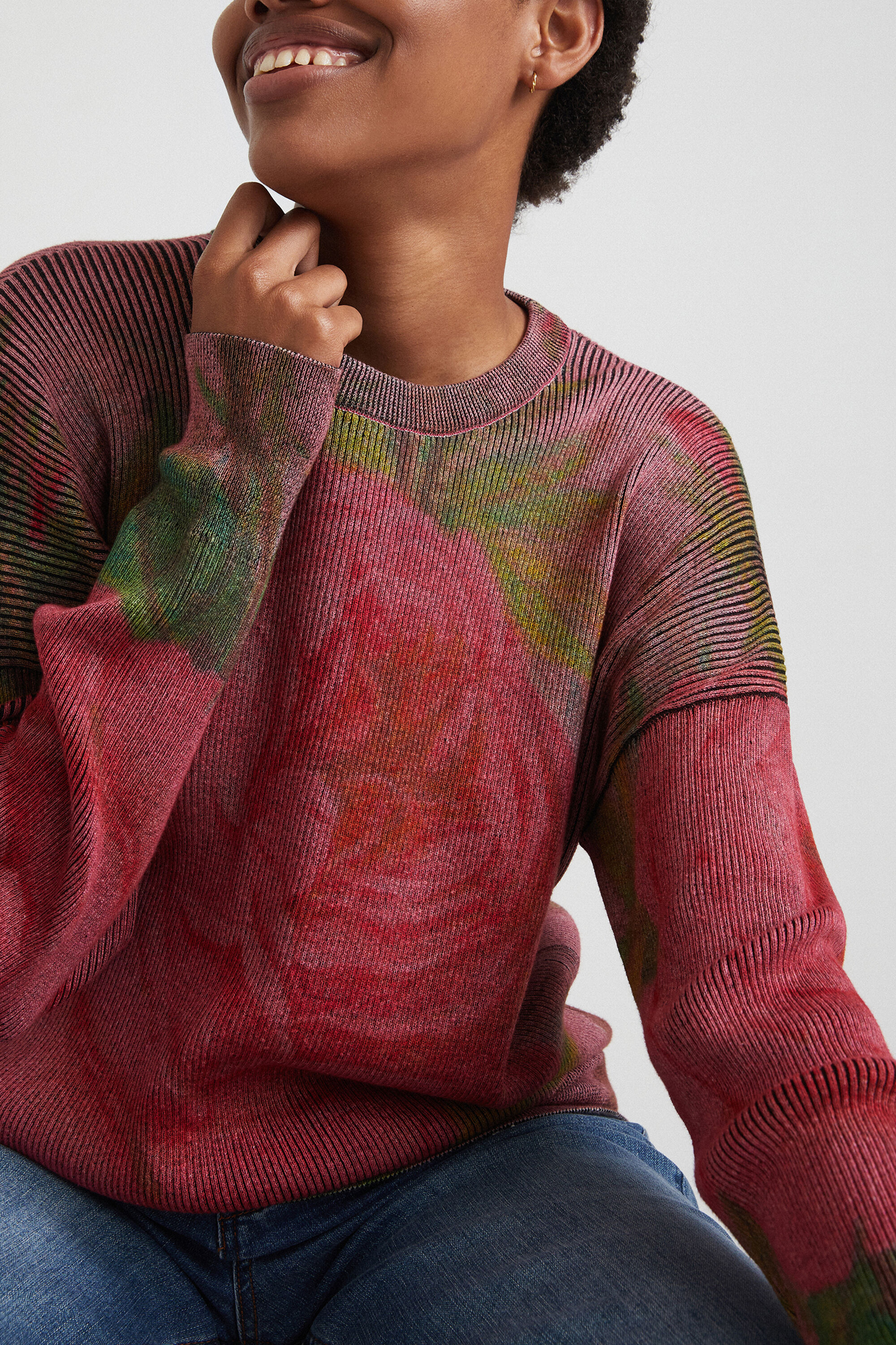 Jersey punto flor | Desigual.com