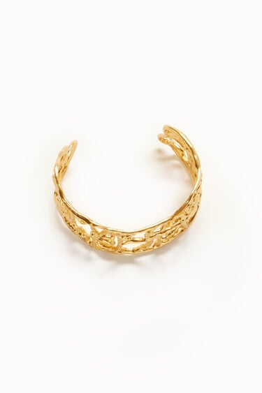 Zalio gold plated wide message bracelet | Desigual