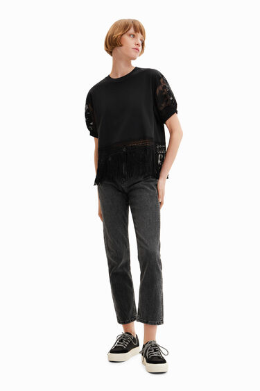T-shirt oversize franges | Desigual