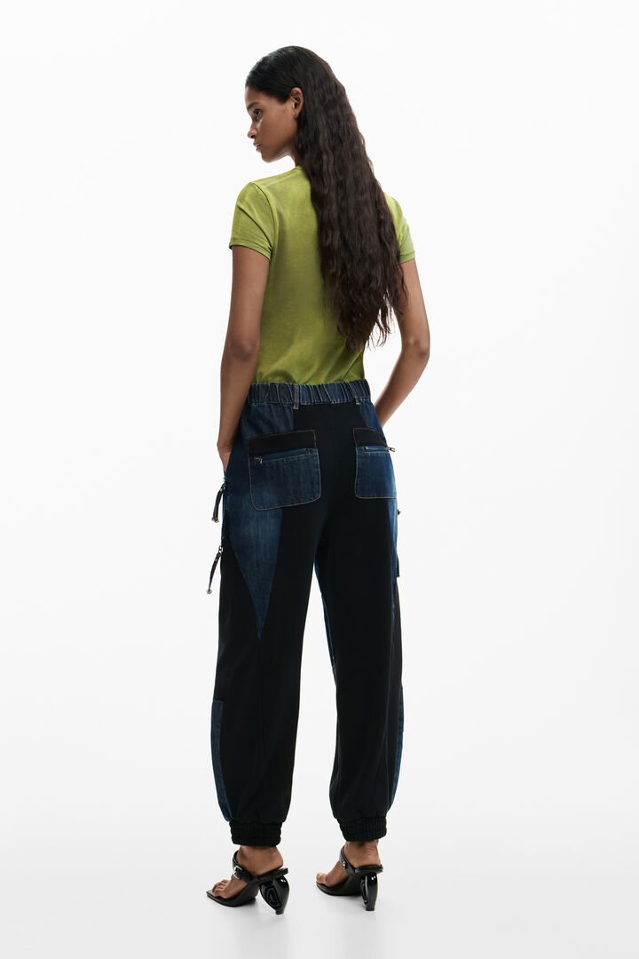 Patchwork denim trousers | Desigual