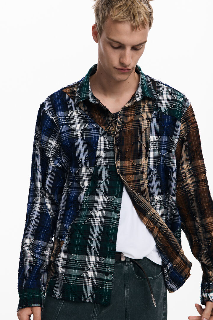 Camisa checks bordados | Desigual