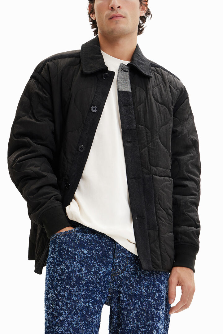 Patchwork quilted overshirt | Desigual