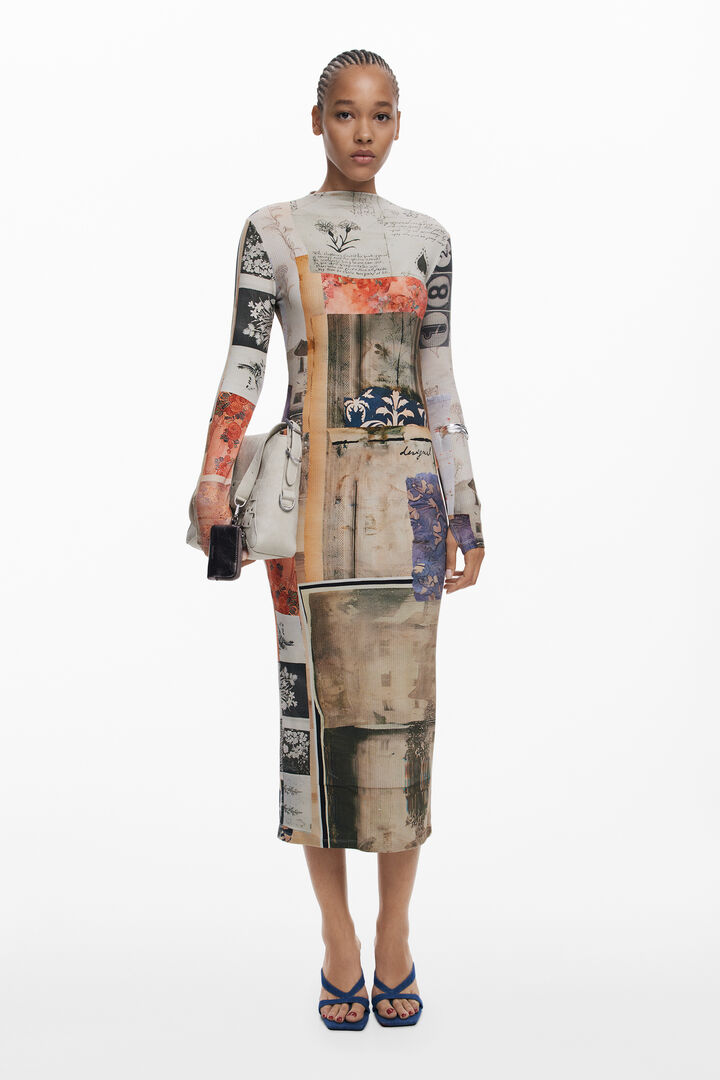Vestido ajustado collage | Desigual