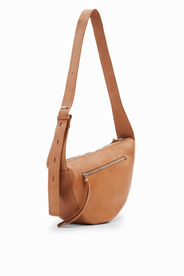 Medium leather bag with zips | Desigual