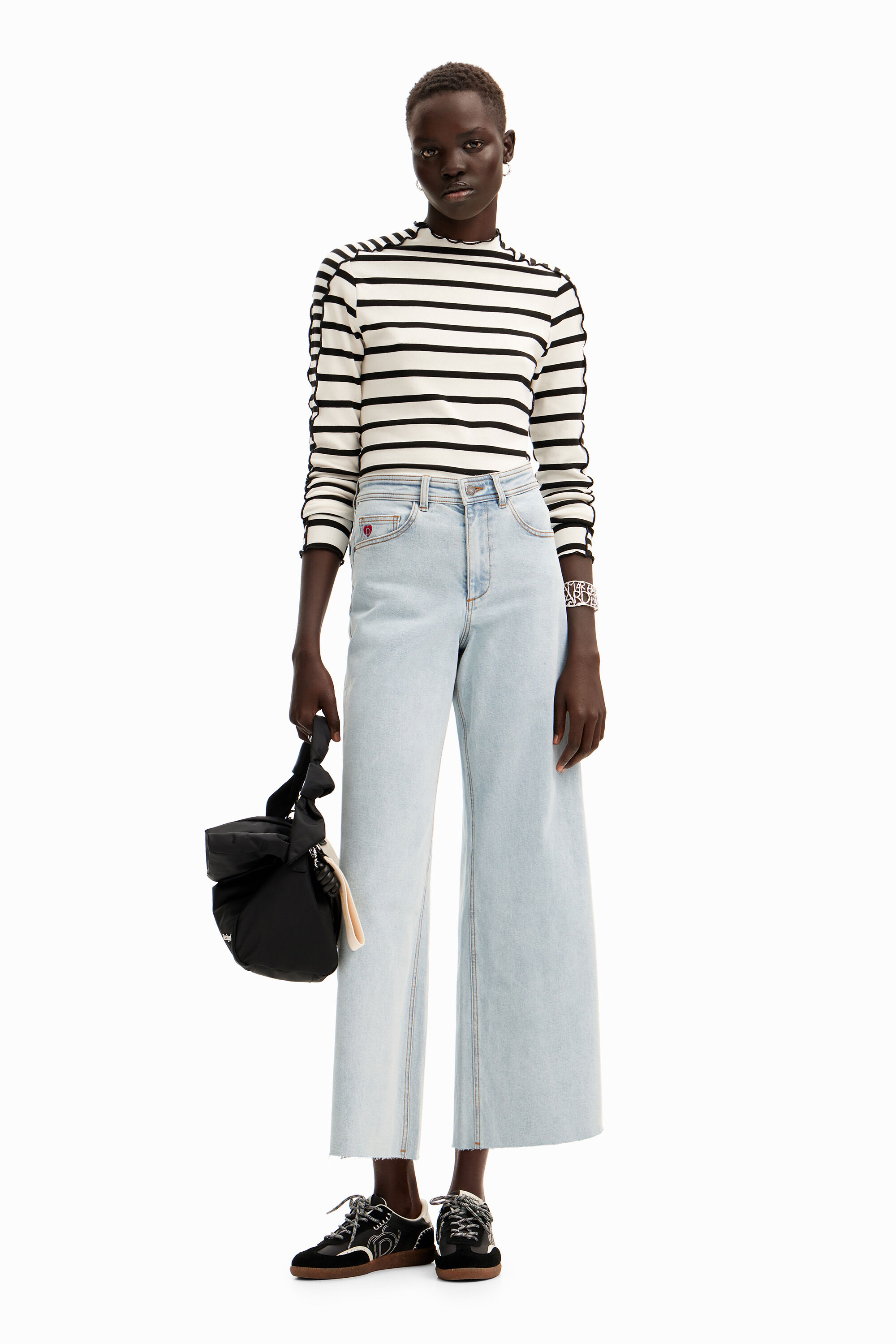Jupe culotte jean cropped pour femme I Desigual