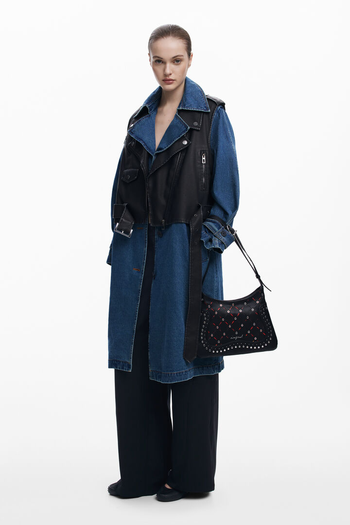 Bolso efecto piel troquelado pequeño | Desigual