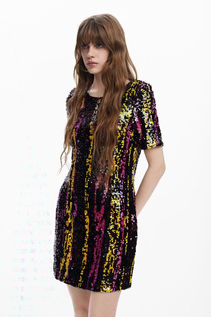 Sequin short dress | Desigual