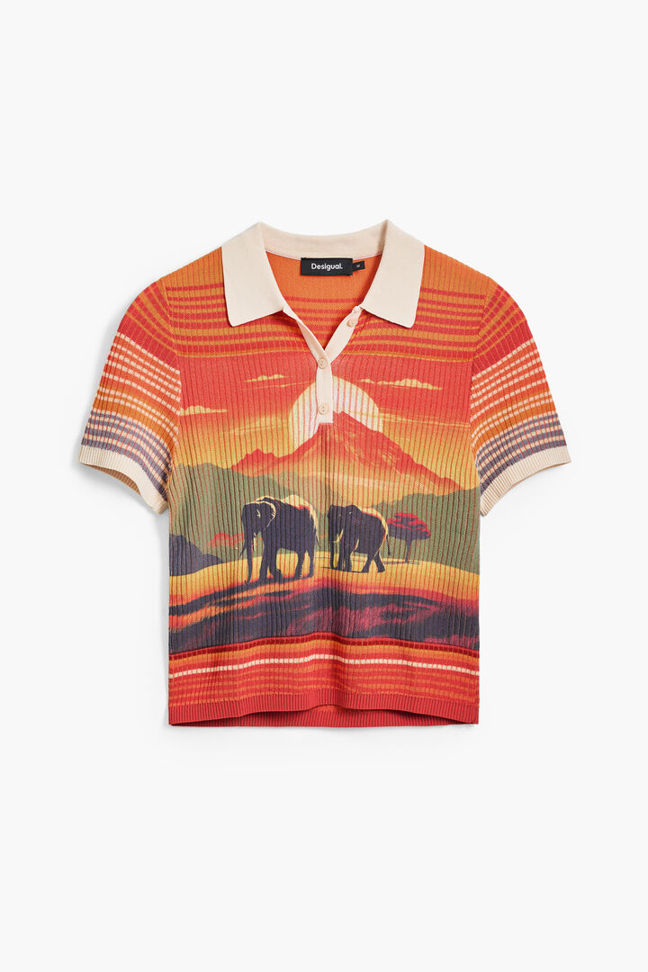 T-shirt en maille éléphants | Desigual