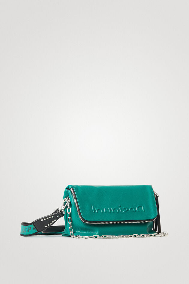 Leather-effect sling handbag